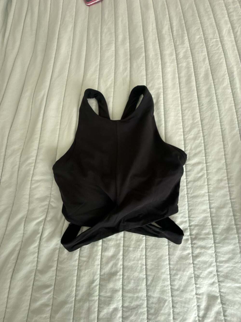 Athleta Conscious Crop Top Size S Black, No padding